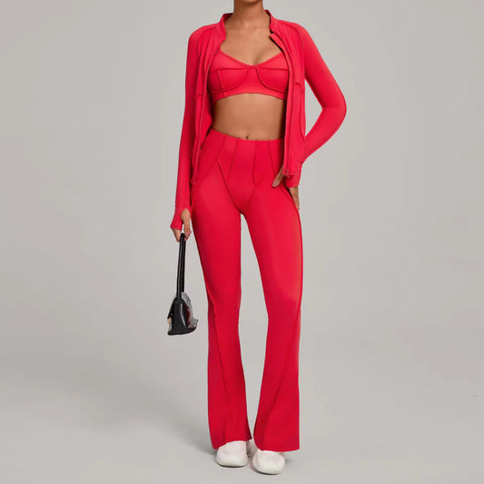 PRFCT Line Core Set – 3-Piece Soft Luxury Activewear Set for Gym, Pilates & Elevated Everyday Style